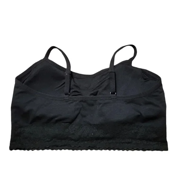 Torrid Curve Lightly Lined Black Seamless Lace Band Bralette Size 2 - Picture 5 of 7